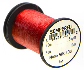 Semperfli Nano Silk Bindetråd 30D 18/0 Red